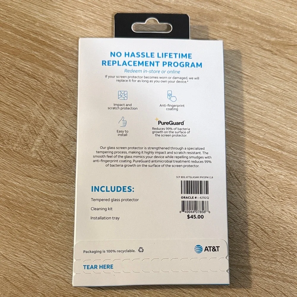 Tempered Glass Screen Protector for iPhone 13 Pro Max - Clear
